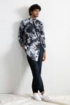 Buy_Bohame_Black Bamboo Blend Tie-dye Kurta Set _at_Aza_Fashions
