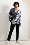 Buy_Bohame_Black Bamboo Blend Tie-dye Kurta Set _at_Aza_Fashions
