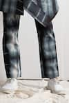 Buy_Bohame_Grey Linen Tie-dye Bandhgala Set _Online_at_Aza_Fashions