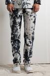 Buy_Bohame_Grey Linen Tie-dye Bandhgala Set _Online_at_Aza_Fashions