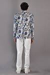 Shop_Bohame_Off White Cotton Satin Gwyn Floral Print Jacket And Pant Set_at_Aza_Fashions