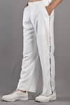 Buy_Bohame_Off White Cotton Satin / Suiting Digital Jacek Shacket And Pant Set _Online_at_Aza_Fashions