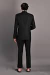 Shop_Bohame_Black Terry Wool Constantine Embroidered Tuxedo Pant Set_at_Aza_Fashions