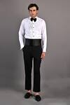 Shop_Bohame_Black Terry Wool Constantine Embroidered Tuxedo Pant Set_Online_at_Aza_Fashions