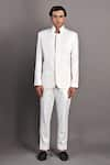 Buy_Bohame_Off White Terry Wool Solid Elm Jacket And Pant Set _at_Aza_Fashions