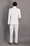 Shop_Bohame_Off White Terry Wool Solid Elm Jacket And Pant Set _at_Aza_Fashions