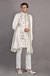 Buy_Bohame_Off White Sherwani And Loafers Terry Wool Hand Embroidery Oakley & Kurta Set_Online_at_Aza_Fashions
