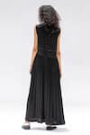 Shop Corpora Studio Black Marazzo Silk Band Pleated Dress at Aza Fashions Shop_Corpora Studio_Black Marazzo Silk Band Pleated Dress _at_Aza_Fashions