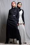 Corpora Studio_Black Crepe Shirt Collar Dress _Online_at_Aza_Fashions