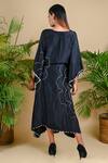 Shop_Dyelogue_Black Habutai Silk Bandhani Kaftan _at_Aza_Fashions
