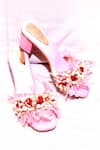 Foot Fuel_Pink Feathers Boho Embellished Block Heels _Online_at_Aza_Fashions