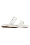 Vanilla Moon_White Bonny Braided Flats _Online_at_Aza_Fashions