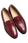 Buy_Dmodot_Maroon Penny Loafer Shoes _at_Aza_Fashions