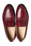 Shop_Dmodot_Maroon Penny Loafer Shoes _at_Aza_Fashions