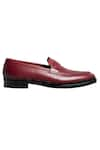 Dmodot_Maroon Penny Loafer Shoes _Online_at_Aza_Fashions