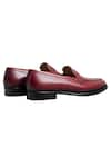 Buy_Dmodot_Maroon Penny Loafer Shoes _Online_at_Aza_Fashions