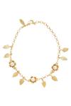 Buy_ZARIIN_Gold Plated Pearl Daisy Dreams Jewellery Set Gift Box_Online_at_Aza_Fashions