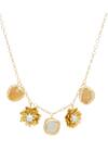 Shop_ZARIIN_Gold Plated Pearl Daisy Dreams Jewellery Set Gift Box_Online_at_Aza_Fashions