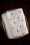 Shop_Raamae_Grey 100% Cotton Hand Block Print Owl Baby Quilt_at_Aza_Fashions