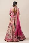 Shop_Tarun Tahiliani_Pink Lehenga Silk Dupion Dupatta Handloom Blouse Net Embroidery Bridal Set _at_Aza_Fashions