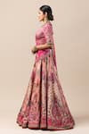 Tarun Tahiliani_Pink Lehenga Silk Dupion Dupatta Handloom Blouse Net Embroidery Bridal Set _Online_at_Aza_Fashions