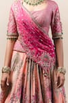 Shop_Tarun Tahiliani_Pink Lehenga Silk Dupion Dupatta Handloom Blouse Net Embroidery Bridal Set _Online_at_Aza_Fashions