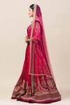 Tarun Tahiliani_Pink Lehenga And Blouse Raw Silk Dupatta Soft Net Embroidered Bridal Set_Online_at_Aza_Fashions