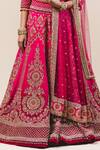 Buy_Tarun Tahiliani_Pink Lehenga And Blouse Raw Silk Dupatta Soft Net Embroidered Bridal Set_Online_at_Aza_Fashions