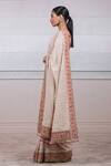Buy_Tarun Tahiliani_Peach Silk Georgette Chikankari Saree With Blouse_Online_at_Aza_Fashions