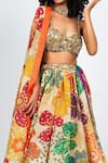 Buy_Taavare_Off White Tissue Organza And Embroidery Floral Sweetheart Lehenga Set _Online_at_Aza_Fashions