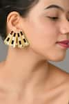 Buy_Zeeya Luxury Jewellery_Gold Plated Stone Embellished Earrings _Online_at_Aza_Fashions