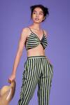 Shop_MATI_Green Cotton Striped Pant Set_Online_at_Aza_Fashions