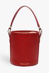 Shop_Tan & Loom_Red Barrel Leather Potli Bag _at_Aza_Fashions
