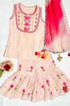 Buy_Bagichi_Pink , Satin Embroidery, Tassels, Lace Kurta And Sharara Pant Set _Online_at_Aza_Fashions