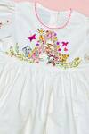 Shop_Bagichi_White Hand Painted Dress For Girls_Online_at_Aza_Fashions