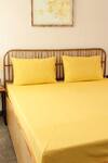 Buy_House This_Orange 100 % Cotton Double Bed Sheet Set_at_Aza_Fashions