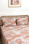 Shop_House This_Pink 100 % Cotton Print King Bed Sheet Set _at_Aza_Fashions