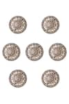 Shop_Cosa Nostraa_Gold Plated The Sun Buttons Set Of 7_at_Aza_Fashions