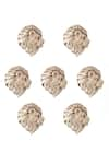 Shop_Cosa Nostraa_Gold Plated The Lion Judah Buttons Set 7 _at_Aza_Fashions