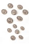 Shop_Cosa Nostraa_Gold Plated The Prince Coin Buttons Set Of 13 _at_Aza_Fashions