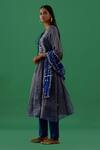 Shop_5elements_Blue Chanderi Silk Tissue Embellishment Mirror And Ghungroo Work Anarkali Set _Online_at_Aza_Fashions