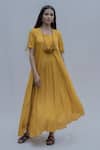 Buy Bohame Yellow Tencel Asymmetric Dress at Aza Fashions Buy_Bohame_Yellow Tencel Asymmetric Dress _at_Aza_Fashions