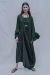 Buy_Bohame_Green Tencel Draped Dress _Online_at_Aza_Fashions