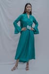 Buy_Bohame_Green Tencel Pleated Dress _at_Aza_Fashions