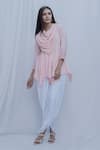 Buy_Bohame_Peach Tencel Cowl Tunic _Online_at_Aza_Fashions