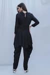 Shop_Bohame_Black Tencel Cowl Tunic _at_Aza_Fashions