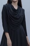 Shop_Bohame_Black Tencel Cowl Tunic _Online_at_Aza_Fashions