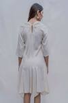 Shop_Bohame_White Tencel Cowl Dress _at_Aza_Fashions