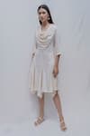 Buy_Bohame_White Tencel Cowl Dress _Online_at_Aza_Fashions