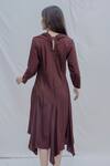 Shop_Bohame_Maroon Tencel Dream Cowl Dress _at_Aza_Fashions